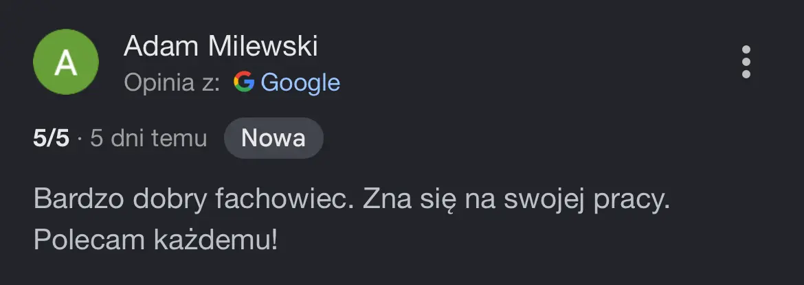 Opinia Google 2