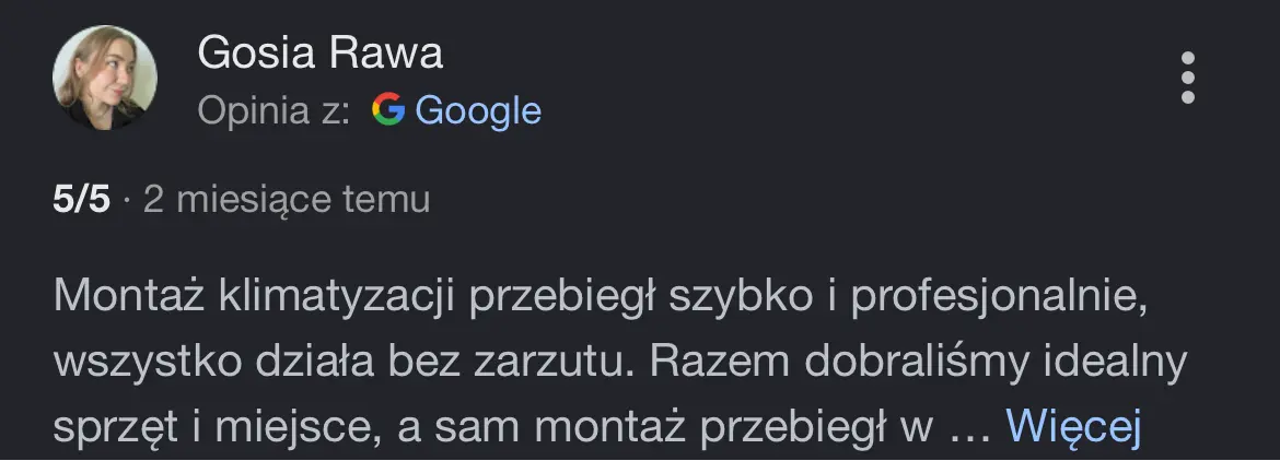Opinia Google 6
